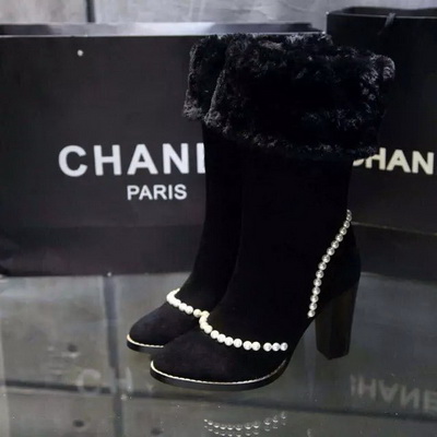 CHANEL Knee-high boots Lined with fur Women--002